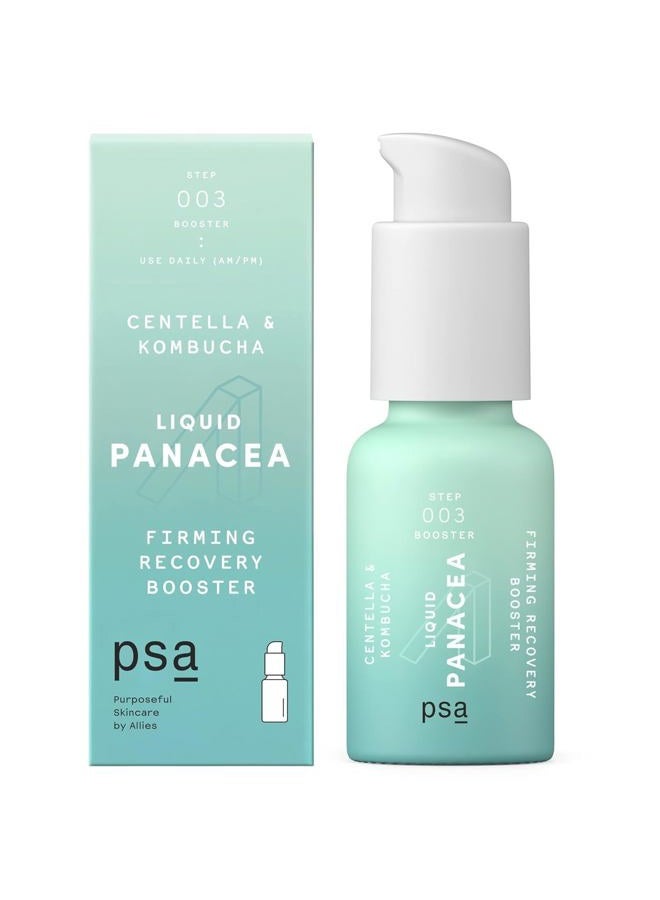 PURPOSEFUL SKINCARE مُعزز الاستعادة المُشدِد من PSA LIQUID PANACEA مع سنتيلا وكومبوتشا: سيروم مُعزز مُحب للميكروبيوم مع مزيج 6% من الكومبوتشا والشاي الأبيض، 5% من مستخلص سنتيلا أسياتيكا ومزيج الثقافة. 15 مل/ 0.5 أونصة - Image 3